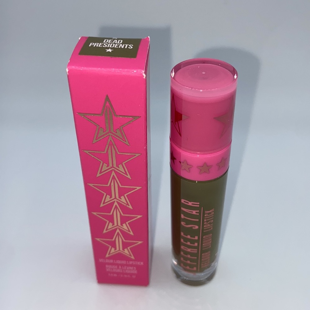 NEW! JEFFREE STAR VELOUR LIQUID Matte LIPSTICK in DEAD PRESIDENTS Army Green